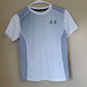 Under Armour White and Gray Athletic Tee